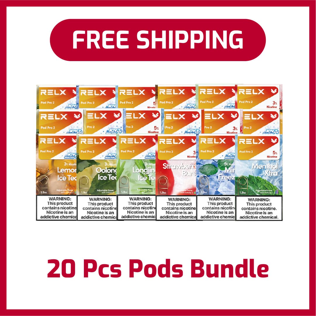 Relx Pod Pro 2 20Pcs Bundle Free 1Pcs
